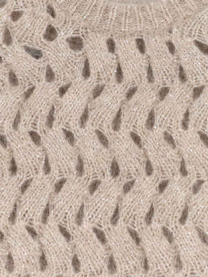 Brunello Cucinelli Perforated Sweater With Micro Sequins