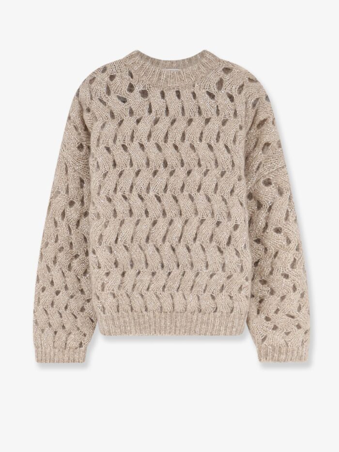 Brunello Cucinelli Perforated Sweater With Micro Sequins