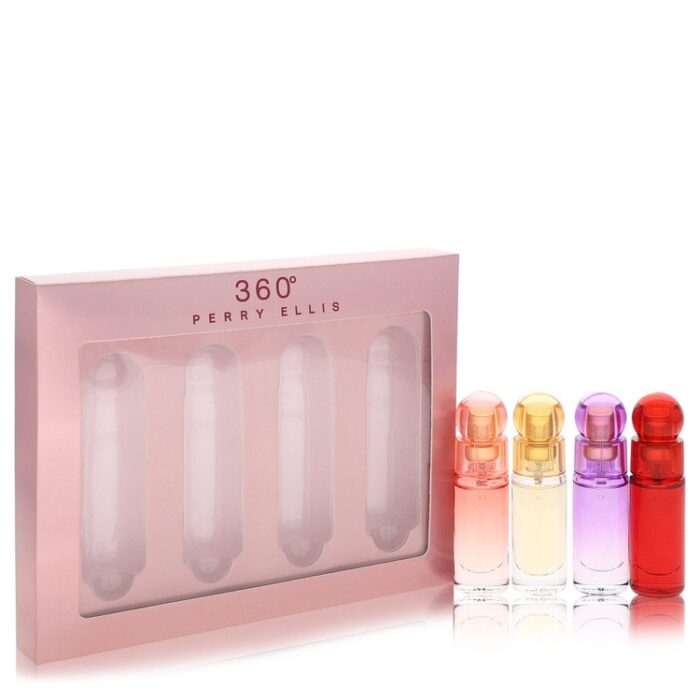 Perry Ellis 360 Coral By Perry Ellis - Gift Set -- .25 Oz EDP Spray Perry Ellis 360 Coral +.25 Oz EDT Spray Perry Ellis 360 + .25 Oz EDP Spray Perry Ellis 360 Purple + .25 Oz EDP Perry Ellis 360 Red - Image 1