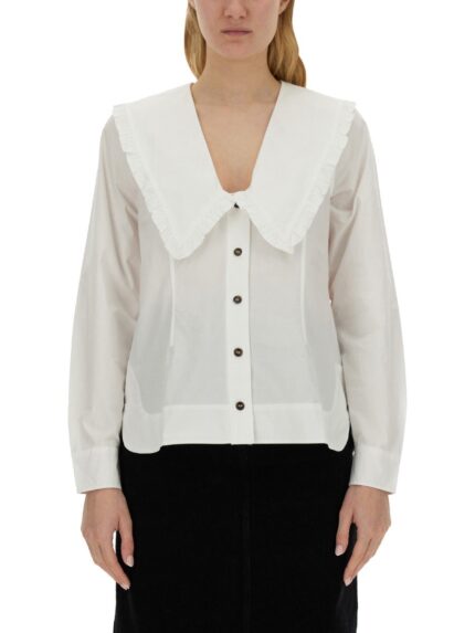 Ganni Peter Pan Collar Shirt