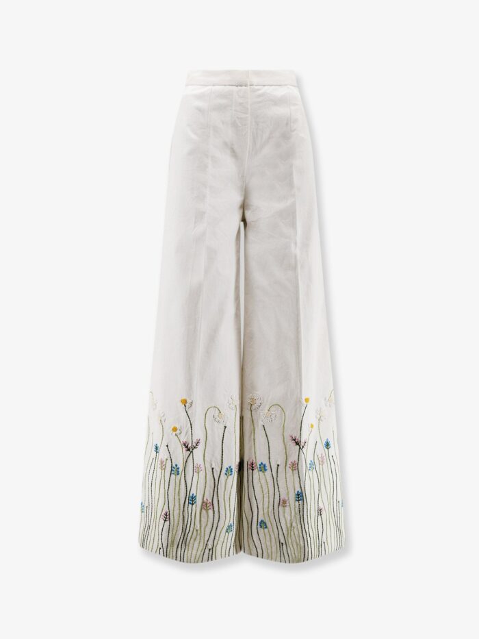 PHILIPPA 1970 Cotton Trousers With Multicolor Embroidery