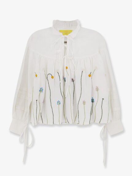 PHILIPPA 1970 Valentina Cotton Shirt With Multicolor Embroidery