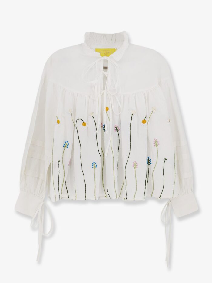 PHILIPPA 1970 Valentina Cotton Shirt With Multicolor Embroidery