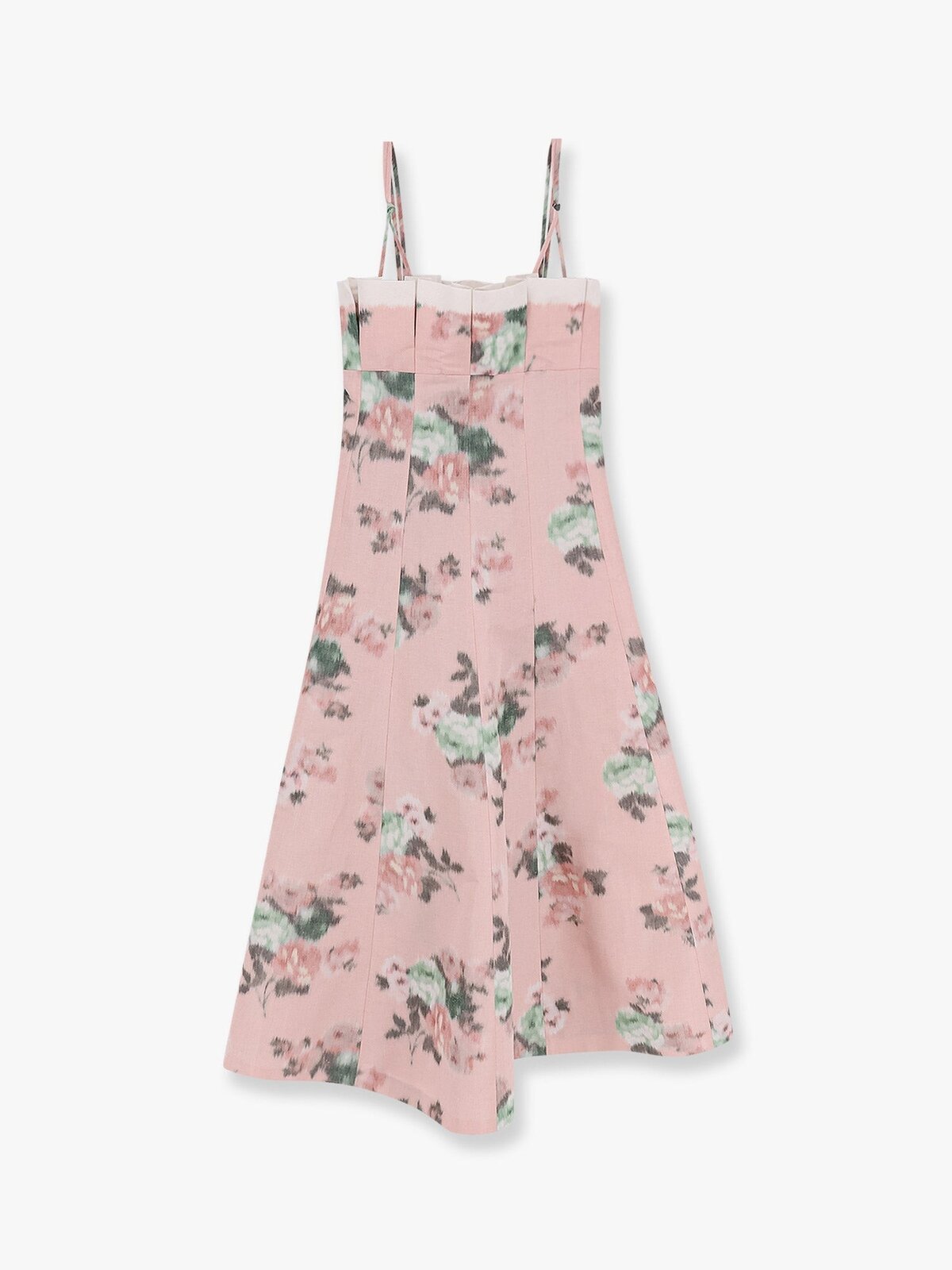 Philosophy Di Lorenzo Serafini Linen Blend Long Dress With Multicolor Floral Print
