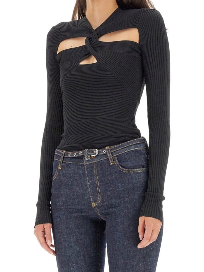 Philosophy Di Lorenzo Serafini MESH WITH CUT-OUT DETAILS