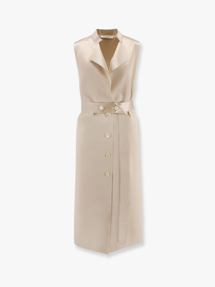 Philosophy Di Lorenzo Serafini Satin Vest/dress With Belt