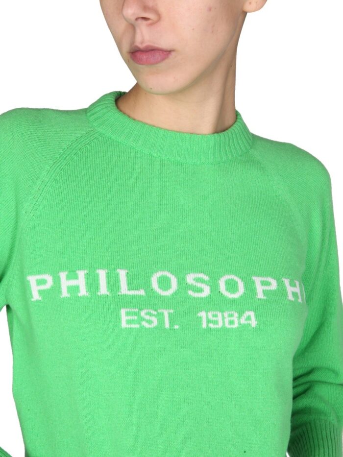 Philosophy Di Lorenzo Serafini SWEATER WITH LOGO INLAY