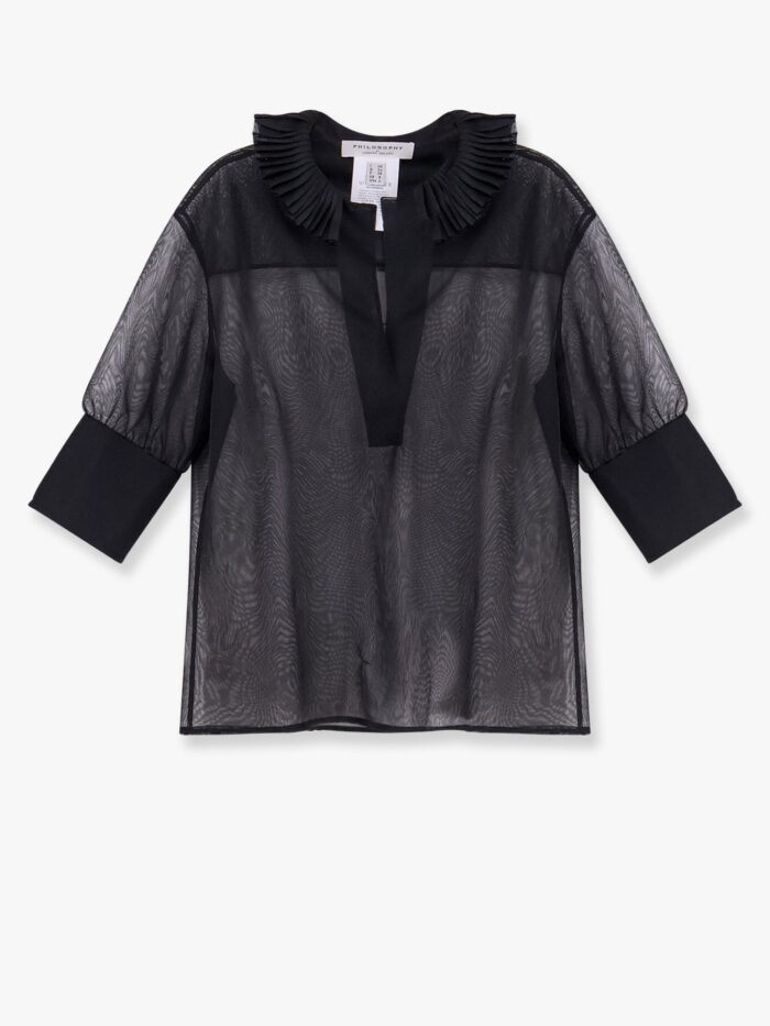Philosophy Di Lorenzo Serafini Transparent Voile Shirt