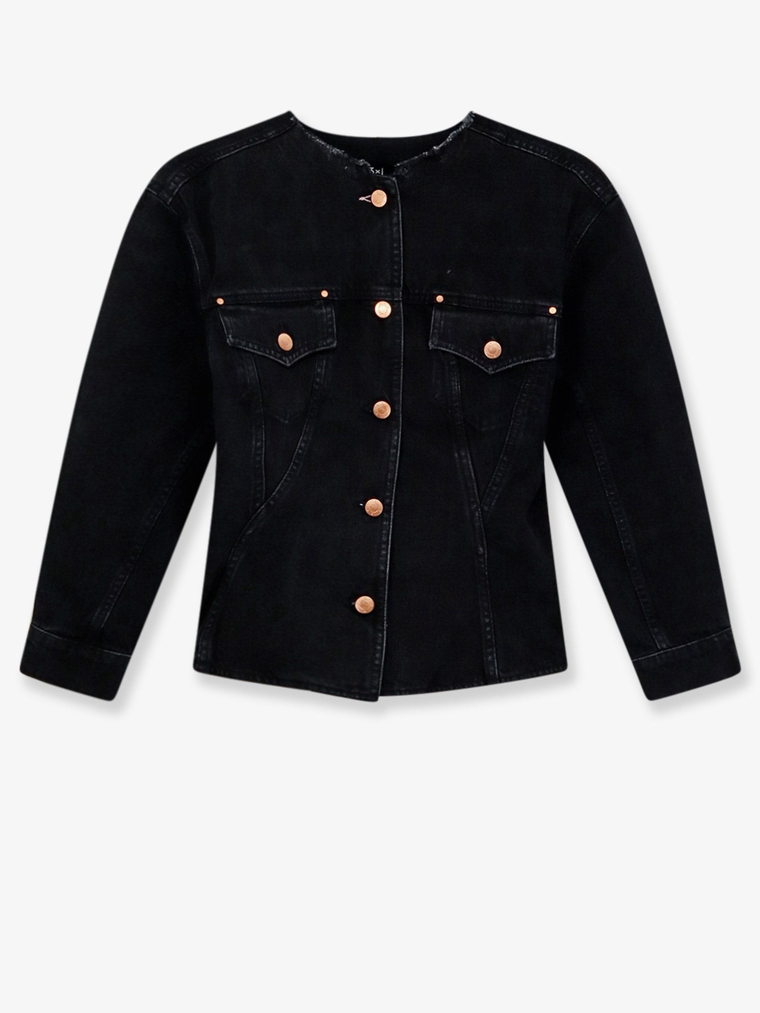 3X1 Pick Dumbo Jacket In Black Denim