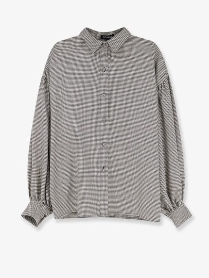 Actualee Pied-de-poule Shirt With Lurex Effect