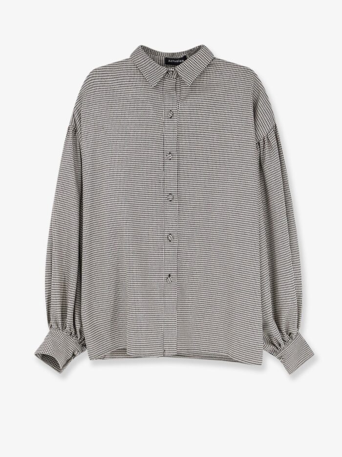 Actualee Pied-de-poule Shirt With Lurex Effect