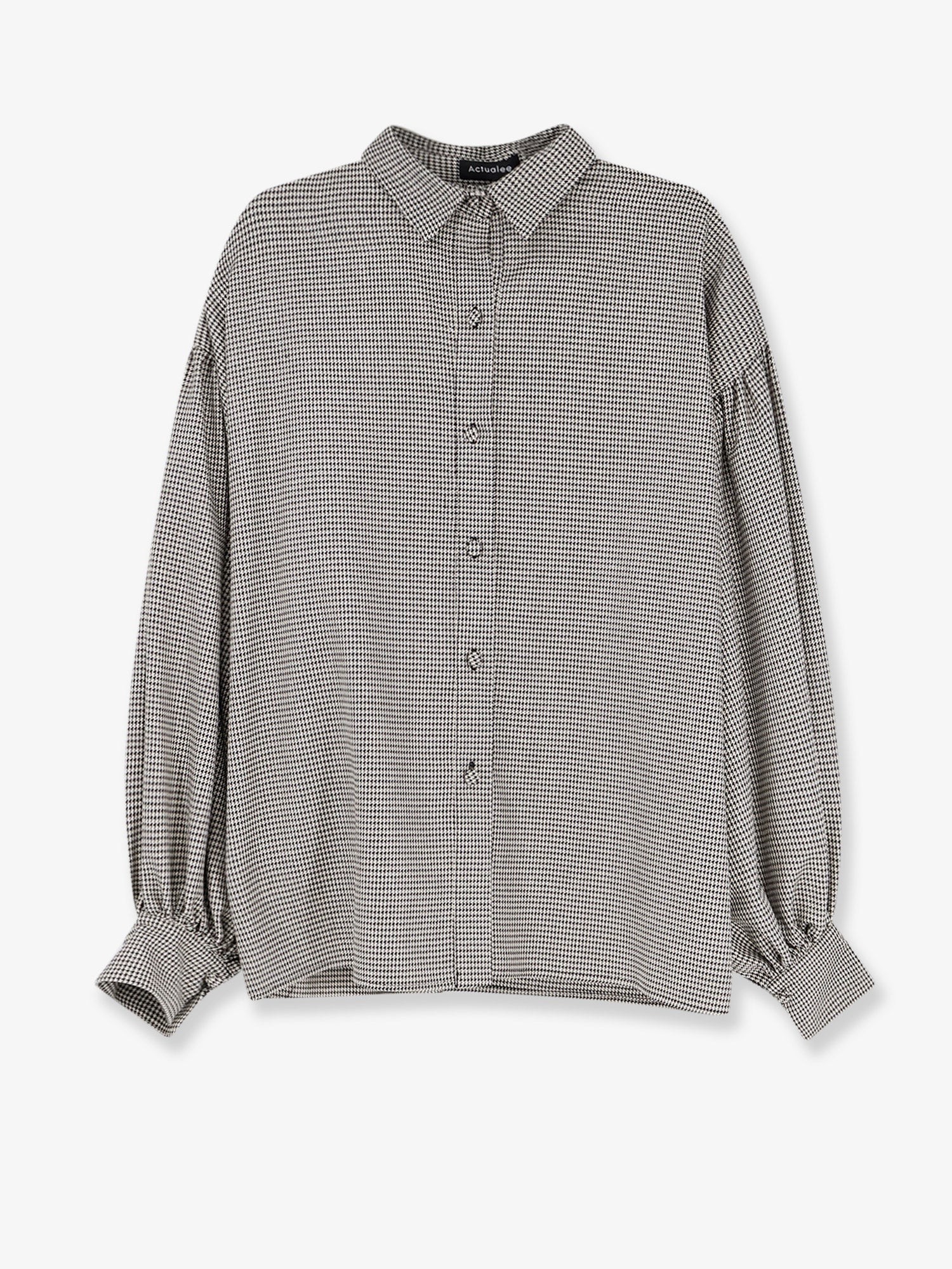 Actualee Pied-de-poule Shirt With Lurex Effect