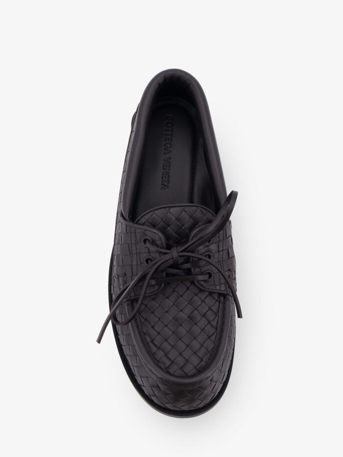 Bottega Veneta Pier Intrecciato Leather Boat Shoes