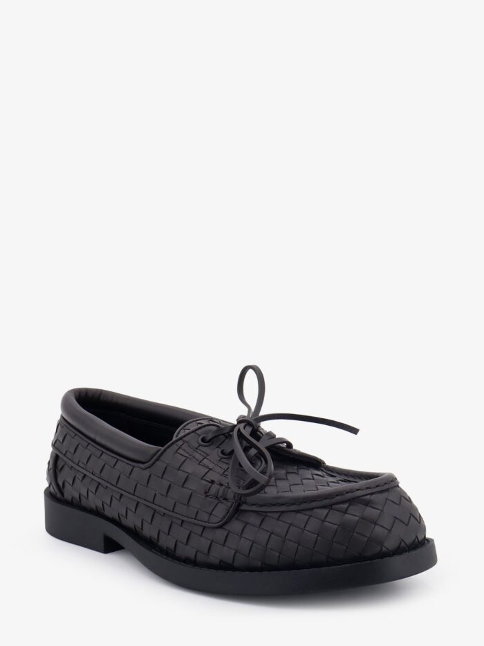 Bottega Veneta Pier Intrecciato Leather Boat Shoes