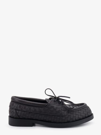Bottega Veneta Pier Intrecciato Leather Boat Shoes