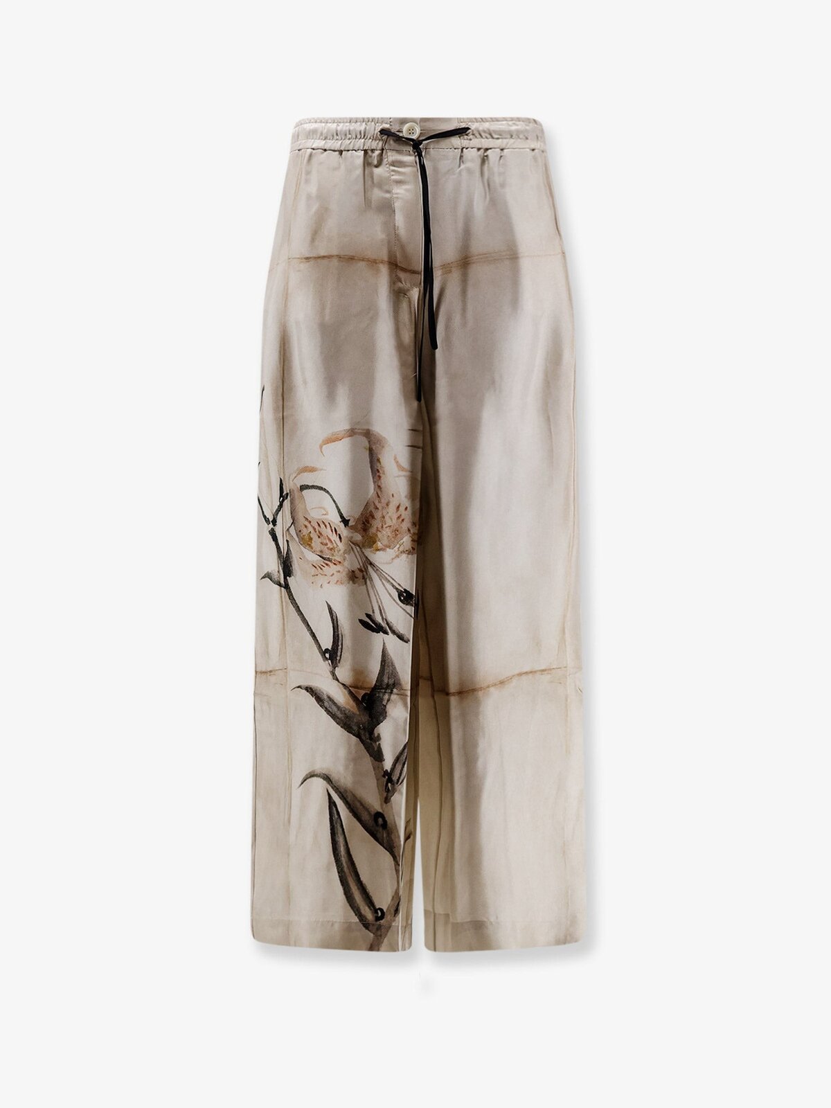 PIERRE-LOUIS MASCIA Silk Trousers With Floral Print