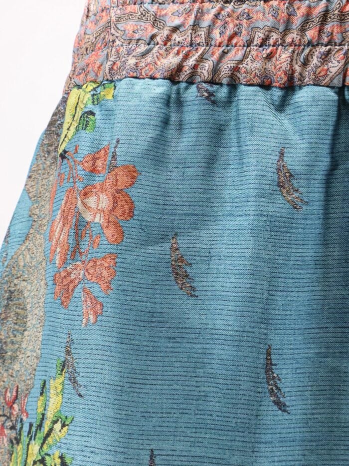 PIERRE-LOUIS MASCIA Silk Trousers With Multicolor Print