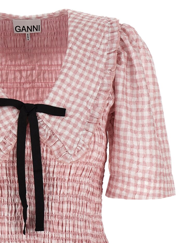 GANNI 'Pink Check' Dress