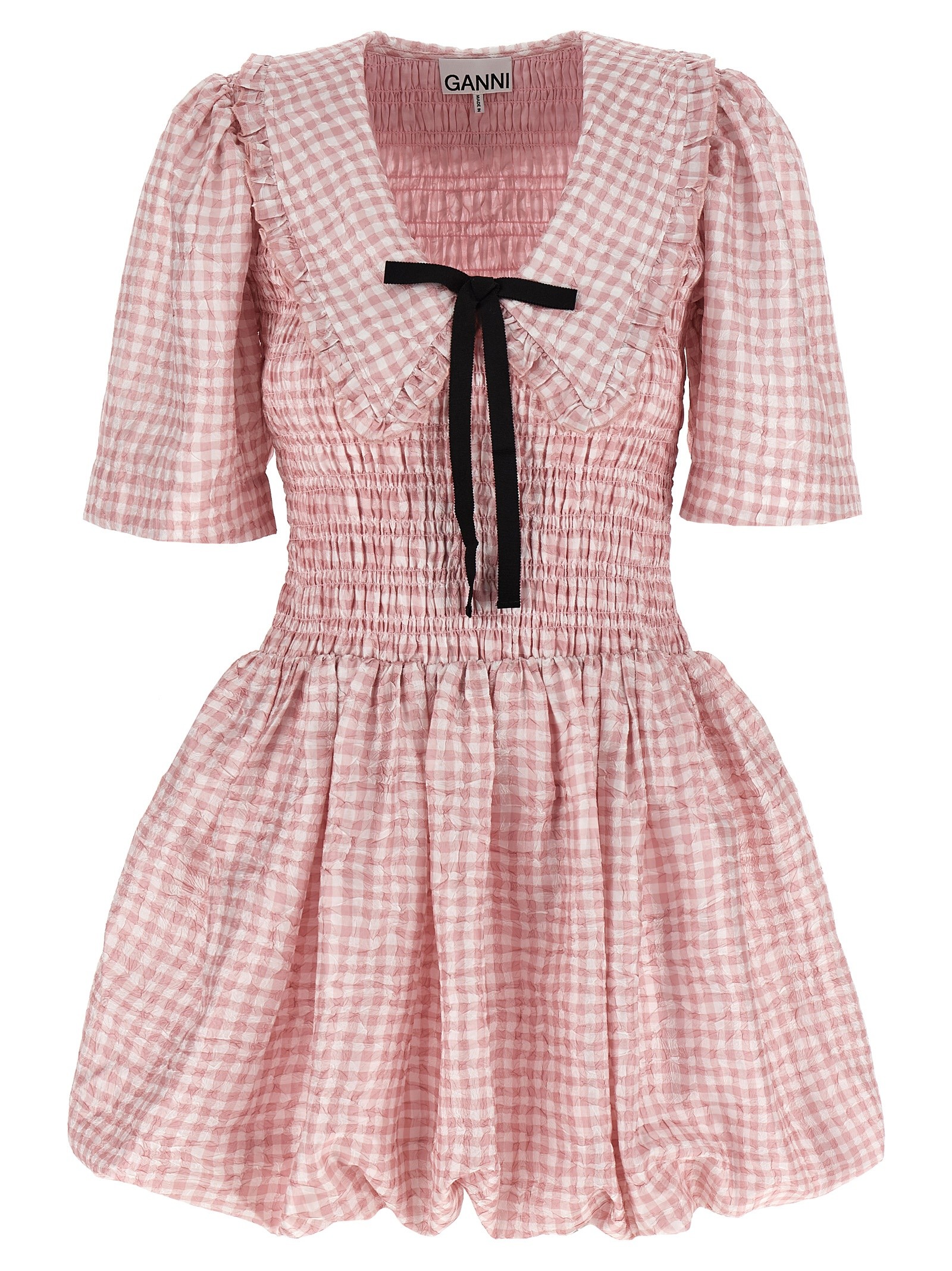 GANNI 'Pink Check' Dress