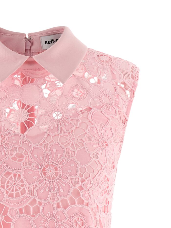 SELF PORTRAIT 'Pink Lace Collared' Dress