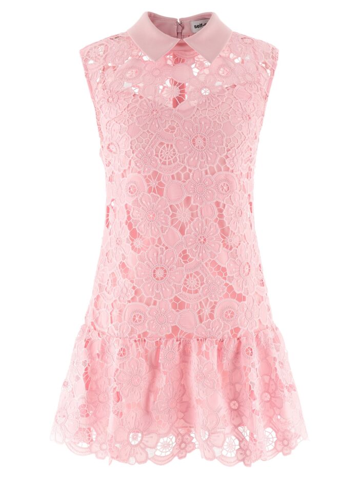 self portrait 'pink lace collared' dress SELF PORTRAIT 'Pink Lace Collared' Dress