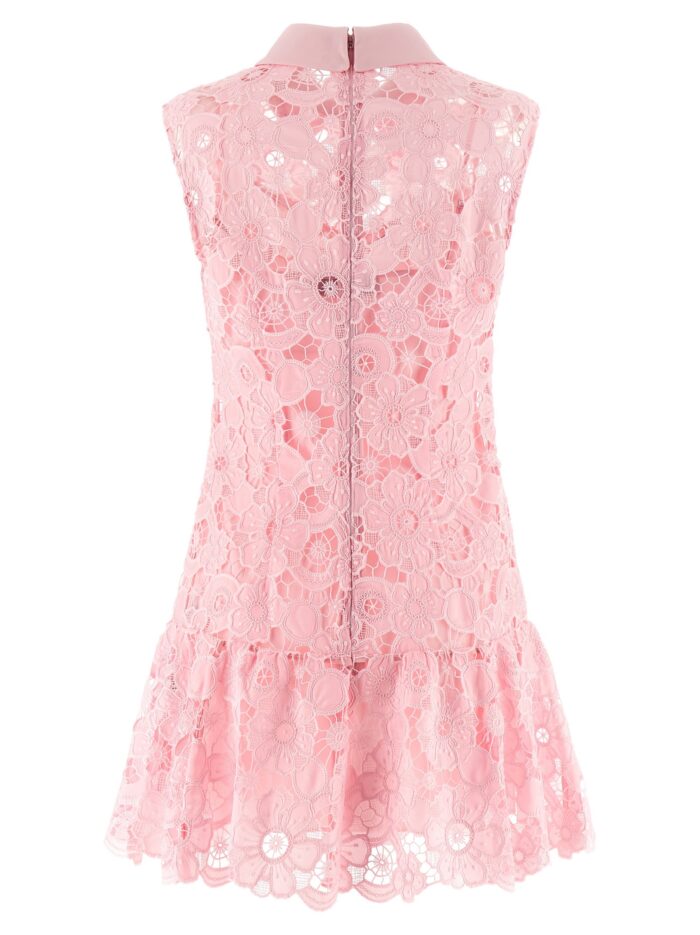 SELF PORTRAIT 'Pink Lace Collared' Dress