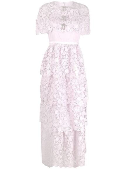 Pink Magnolia Lace Maxi Dress