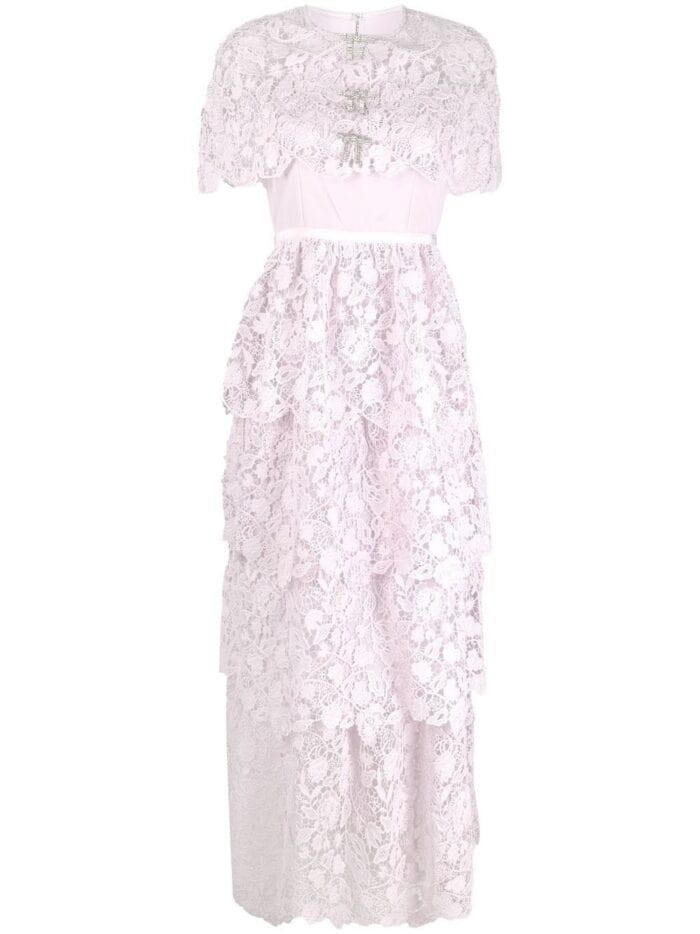 Pink Magnolia Lace Maxi Dress