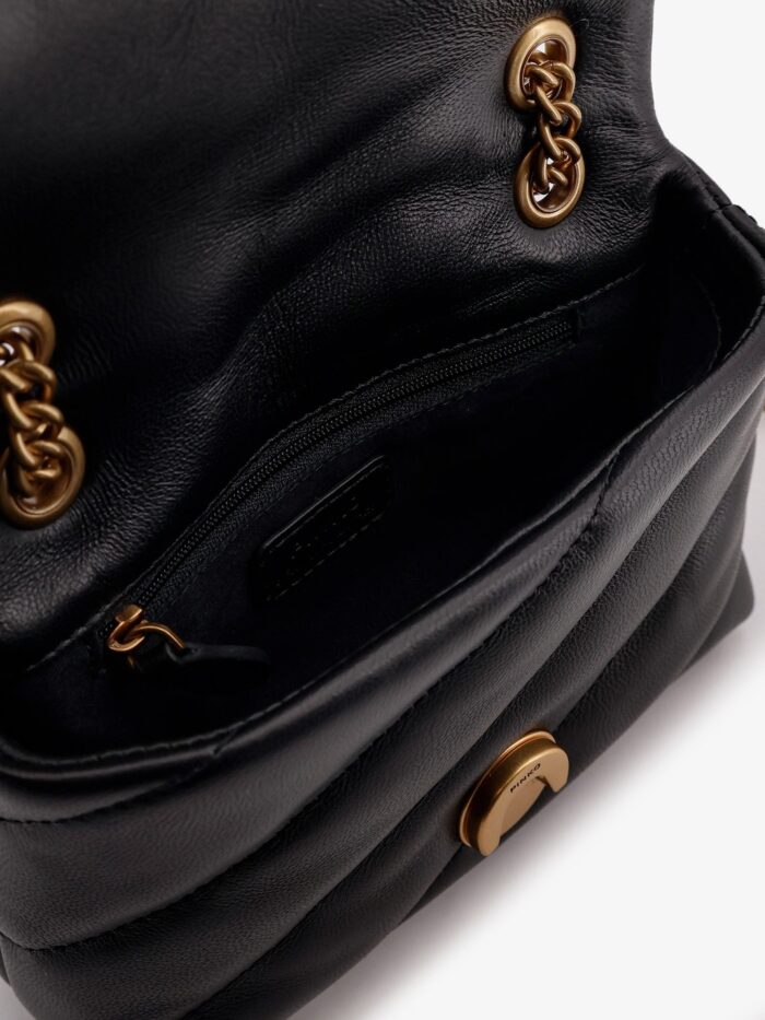 Pinko Baby Love Puff Leather Crossbody Bag