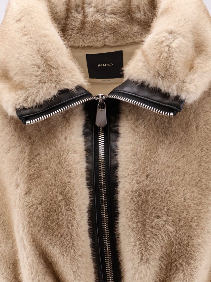 Pinko Bagels Synthetic Fur Jacket