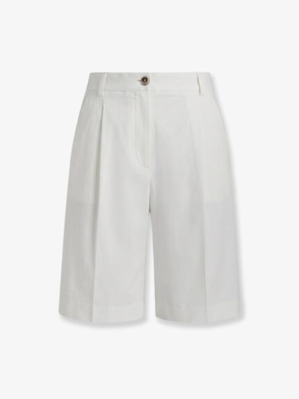 Pinko Byrana Linen And Viscose Shorts