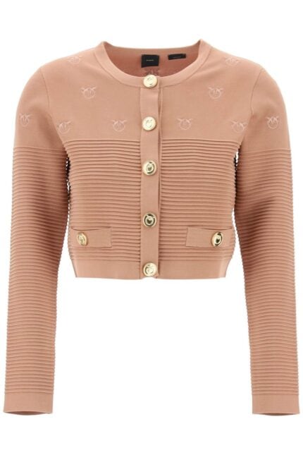 PINKO Ciliegio Cardigan With Love Birds Detailing