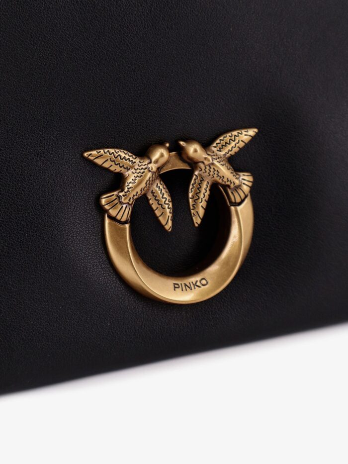 Pinko Click Soft Horizontal Leather Crossbody Bag