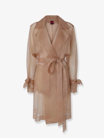 Pinko Cocco Silk Organza Trench