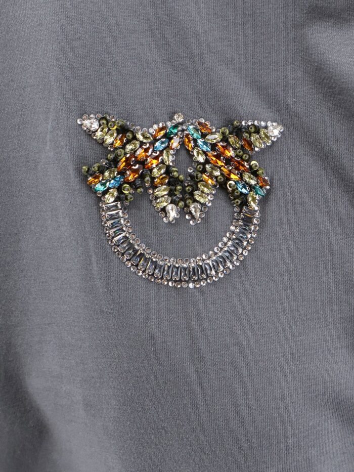 Pinko Cotton T-shirt With Love Birds Logo On The Front