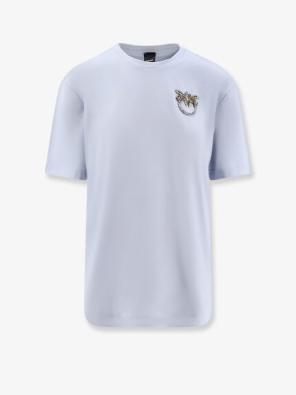 Pinko Cotton T-shirt With Love Birds Logo On The Front
