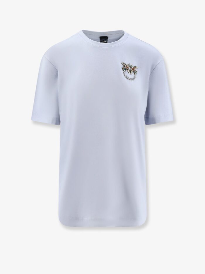 Pinko Cotton T-shirt With Love Birds Logo On The Front