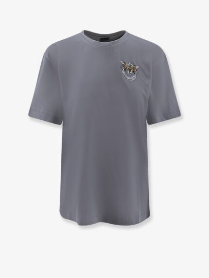 Pinko Cotton T-shirt With Love Birds Logo On The Front