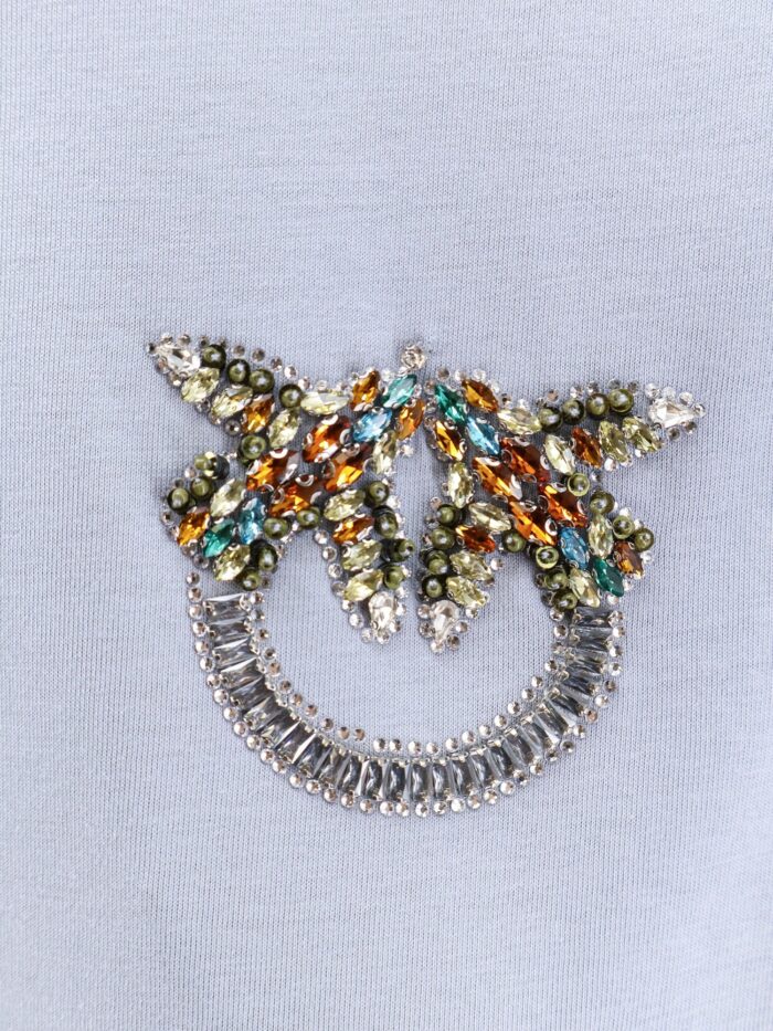 Pinko Cotton T-shirt With Love Birds Logo On The Front