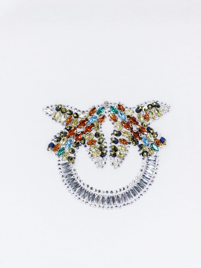 Pinko Cotton T-shirt With Love Birds Logo On The Front