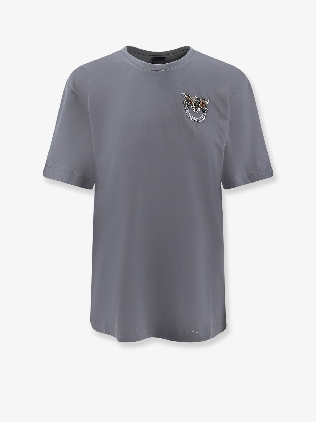 Pinko Cotton T-shirt With Love Birds Logo On The Front