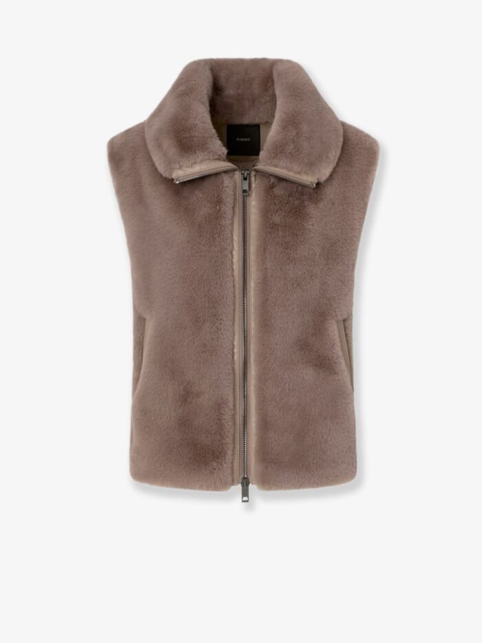 Pinko Deyn Faux Fur Sleeveless Jacket