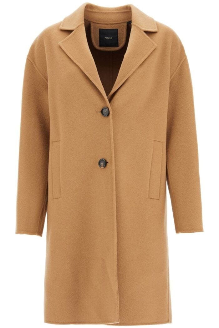 PINKO Double Wool Coat With Screwdriver Design