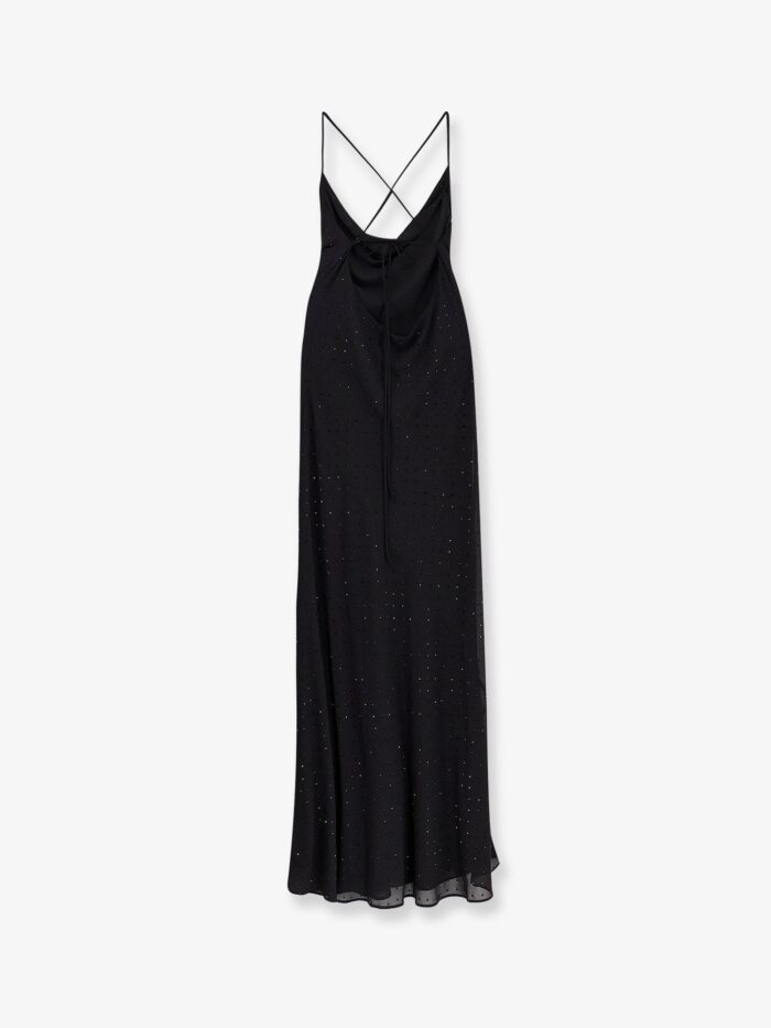 Pinko Farro Long Dress With Rhinestones