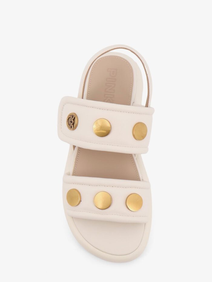 Pinko Fiona Low Leather Sandals