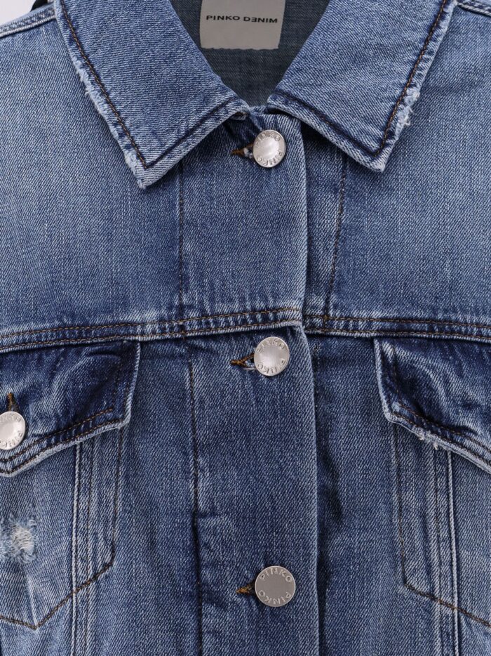 Pinko Gaborone Crop Fit Denim Jacket