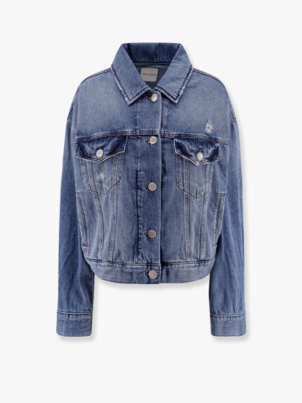 Pinko Gaborone Crop Fit Denim Jacket