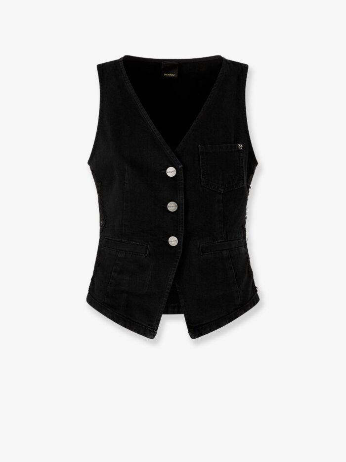 Pinko Gardener Cotton Vest With Laces Profiles