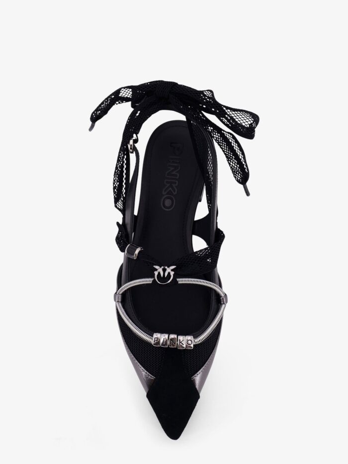 Pinko Gianira Leather Ballerinas With Suede Inserts