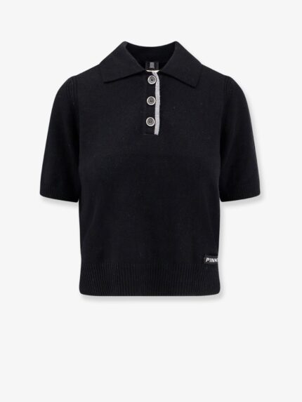 Pinko Gorgona Wool And Cashmere Polo Sweater